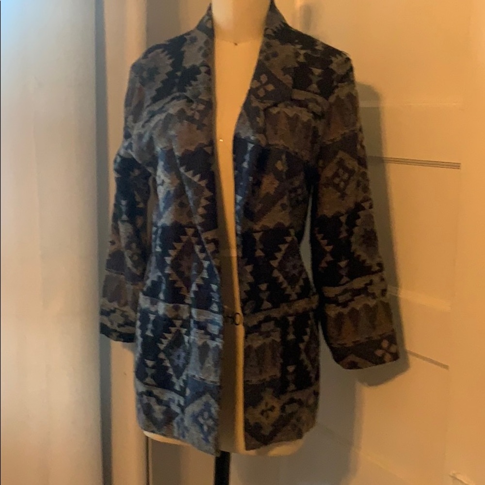 Vintage GSL Blue Aztec Blazer